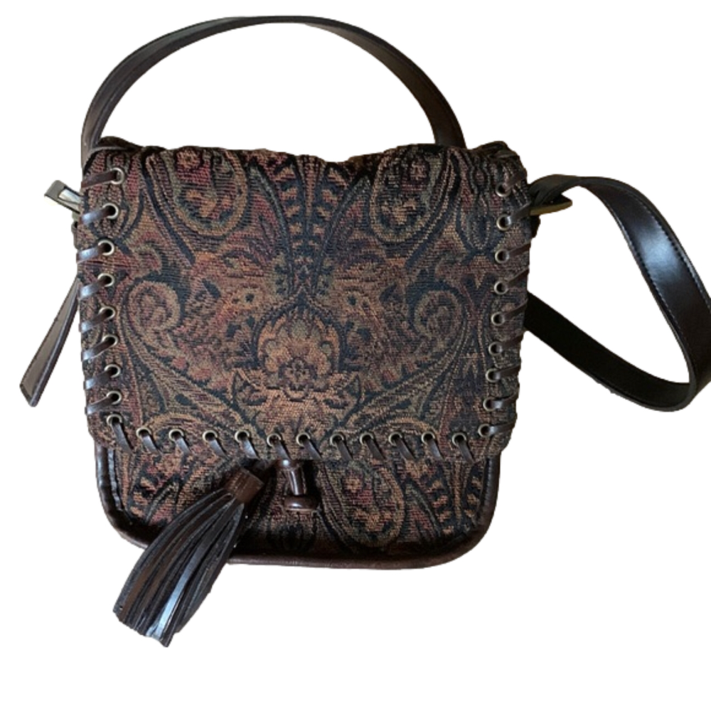 Small paisley fabric purse